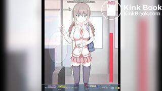 High school girl who put up with the train