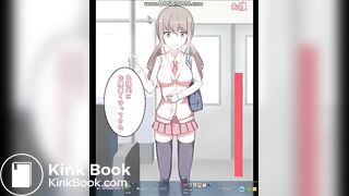 High school girl who put up with the train