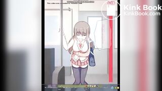 High school girl who put up with the train