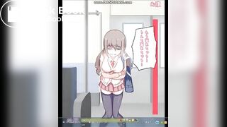 High school girl who put up with the train