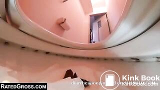 japanese poops in toilet