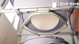 Under the toilet chair for a perfectly yummy shit