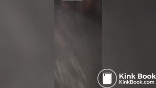 Panty poop in black pants during fight