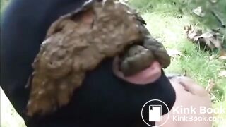 Goddess shits big load on slave