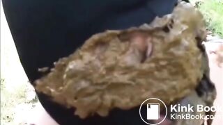 Goddess shits big load on slave