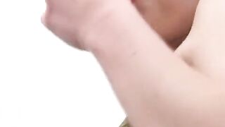 Hot girl shits in empty bathtub