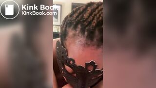 Ebony Slave doing what she's born to do: consume shit.