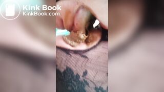 He shoves her shit in SCAT_PARA's mouth