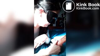 female dog licks shit dirty dildo 1