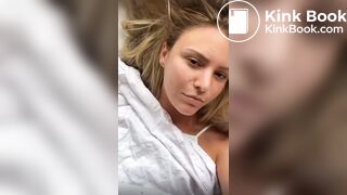 Gorgeous girl sharts in bed