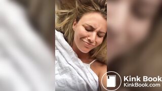 Gorgeous girl sharts in bed