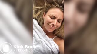 Gorgeous girl sharts in bed