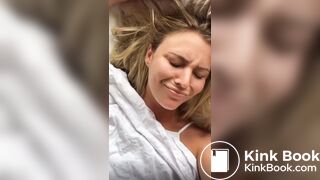 Gorgeous girl sharts in bed