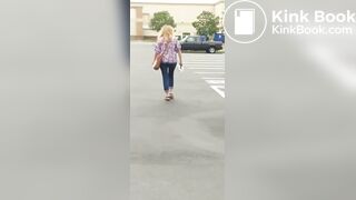 Pooping blonde Walmart