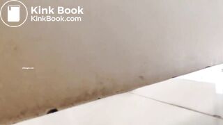 Girl pooping in toilet