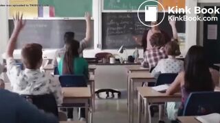 Teacher has diarrhea in trashcan