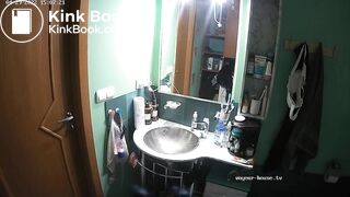 Woman pooping in Toilet 230