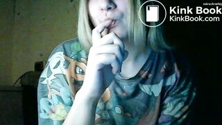 Nasty N tastes her shit on cam