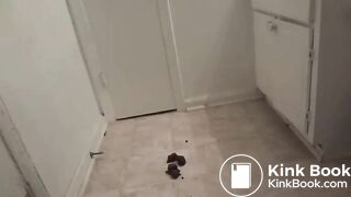 HOT lingerie blond MILF poops