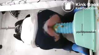 japanese shitty anal girl with gaint dildo-1