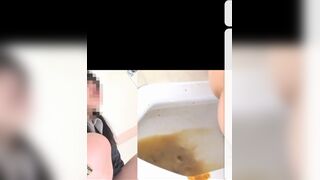 Poop of a suffering girl