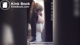 Girl Having a Difficult Poo - video 2