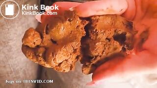 Girl shitting in blue thong