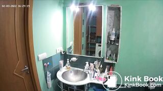 Woman pooping in Toilet 210