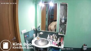 Woman pooping in Toilet 210