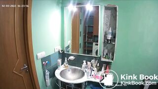Woman pooping in Toilet 210
