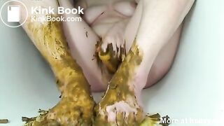 Woman in bath scat