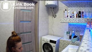 Woman pooping in Toilet 221