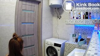 Woman pooping in Toilet 221