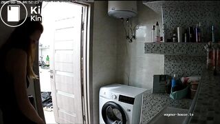 Woman pooping in Toilet 221