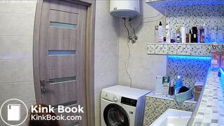 Woman pooping in Toilet 221