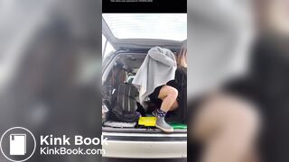 Girl casually pees and poops