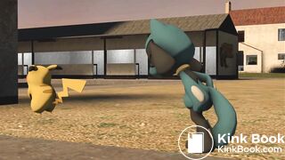 Riolu tries ot keep holding it