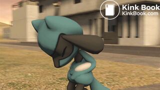 Riolu tries ot keep holding it