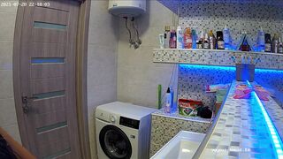 Woman pooping in Toilet 217