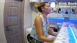 Woman pooping in Toilet 217