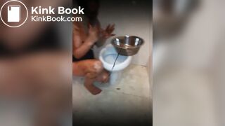 Slave whore enema scat puke swallow