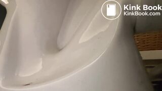 Pooping toilet girl YT 8, Another big morning poo