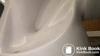 Pooping toilet girl YT 8, Another big morning poo