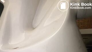 Pooping toilet girl YT 8, Another big morning poo