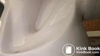 Pooping toilet girl YT 8, Another big morning poo