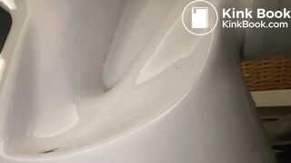 Pooping toilet girl YT 8, Another big morning poo