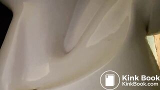 Pooping toilet Girl YT 7, Morning poo in two acts