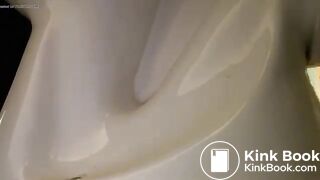 Pooping toilet Girl YT 7, Morning poo in two acts