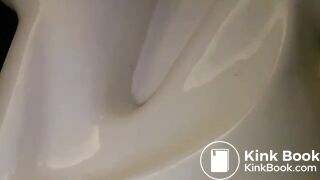 Pooping toilet Girl YT 7, Morning poo in two acts