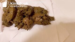 the camera focused on the poop coming out of the ass, d